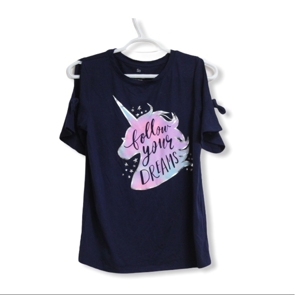 SO: Girl's Graphic Unicorn Tshirt